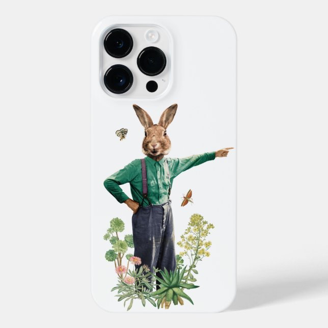 COQUE iPhone FANCY RABBIT AGRICULTEUR (Verso)