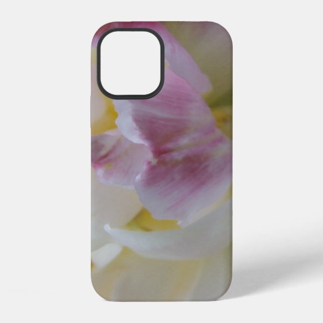 Coque iPhone Fancy rose et blanc Tulipe (Verso)