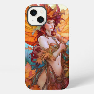 Etui iPhone 13 Fantaisie artistique de fée de forêt automnale