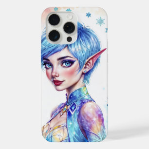 Coque iPhone 15 Pro Max Fantaisie elfe de glace magie d'hiver flocon de ne