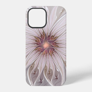 Coque iPhone 12 Pro Fantaisie florale, fleur pastel moderne abstraite