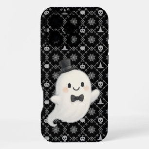 Coque iPhone 16 Pro Max Fantôme de dessin animé suave Halloween