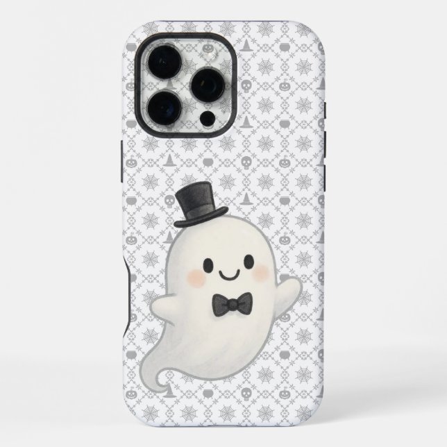 Coque iPhone Fantôme de dessin animé suave Halloween  (Verso)