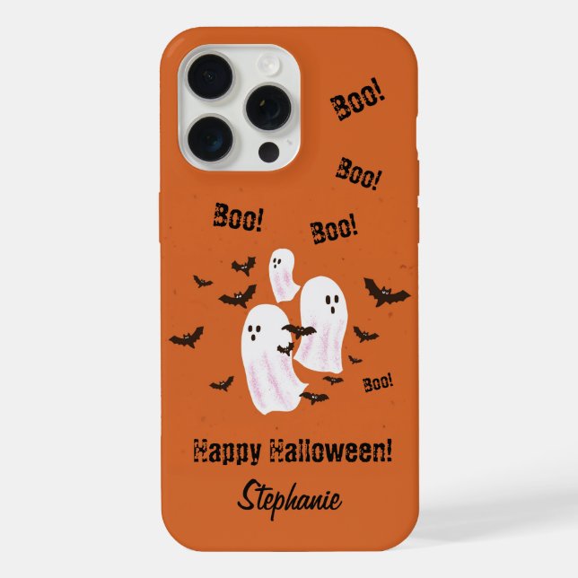 Coque iPhone Fantôme effrayant Halloween (Verso)