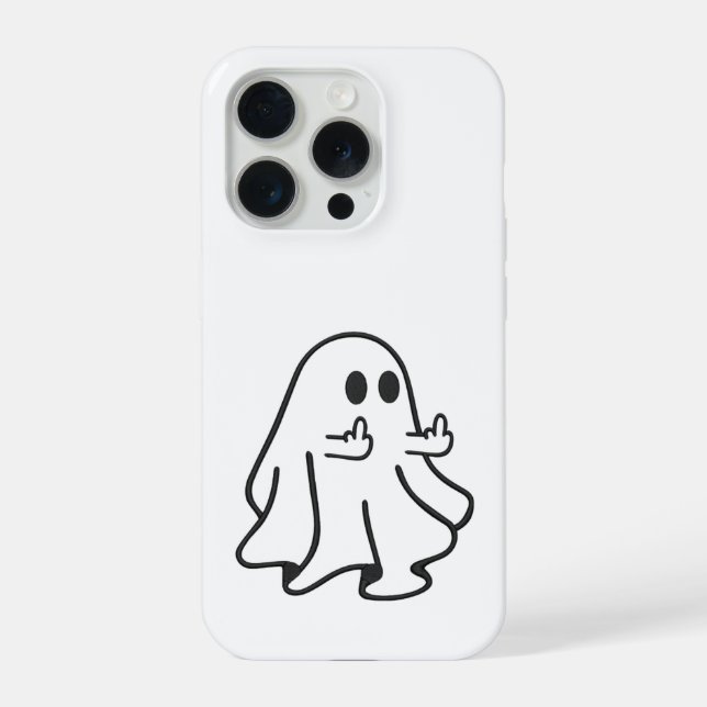 Coque iPhone Fantôme Impoli – Étuis iPhone drôle et offensant p (Verso)