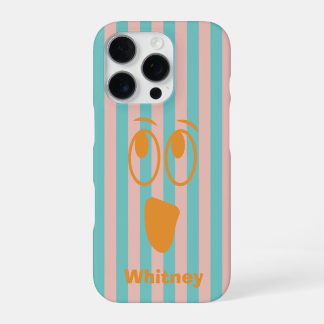 Coque iPhone Fantôme rayé tendance (Verso)