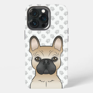 Etui iPhone 13 Pro Faon avec bouledogue français à masque noir Chien