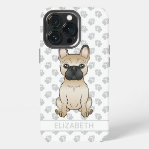 Etui iPhone 13 Pro Faon avec masque noir Bouledogue français chien &