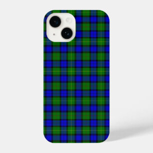 Coque Pour iPhone 14 Farquharson tartan bleu vert plaid