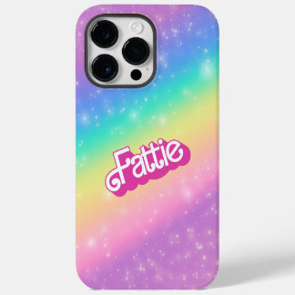 Coque Pour Pour iPhone 14 Pro Max Fattie Plus Size Rainbow Retro 90's Nostalgie rose