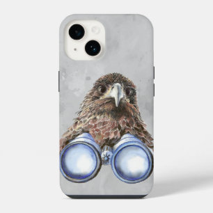Coque Pour iPhone 14 Faucon à l'aquarelle Ornithologie Observation des
