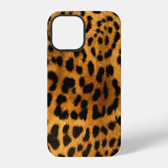 Coque iPhone Fausse Peau de Léopard (Verso)