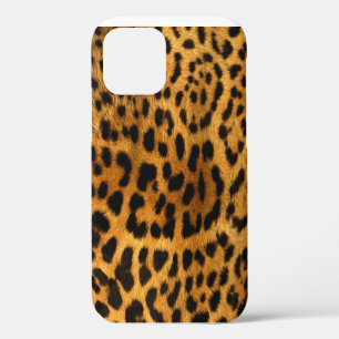 Coque iPhone 12 Fausse Peau de Léopard