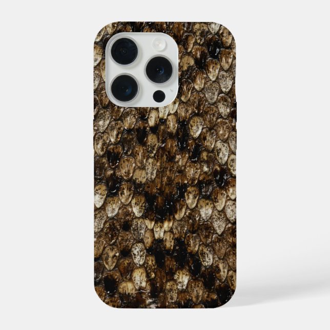 Coque iPhone Fausse Peau de Serpent à Sonnette (Verso)