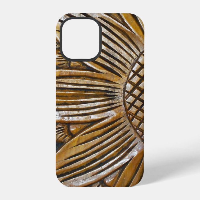Coque iPhone Faux Bois Texturé Gravure Tournesol Photo Impressi (Verso)