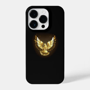 Coque Pour iPhone 14 Plus Faux Gold Foil Peace Dove en noir