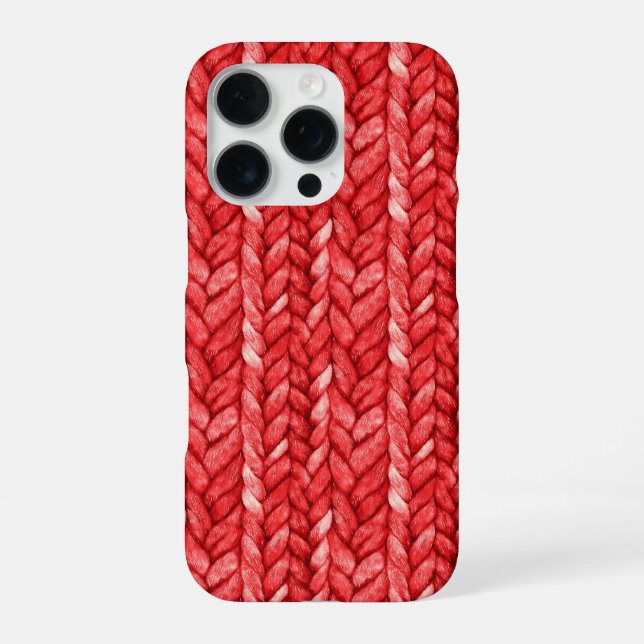 Coque iPhone Faux pull rouge  (Verso)