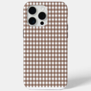 Coque iPhone 15 Pro Max Faye et Lauren Brown Gingham