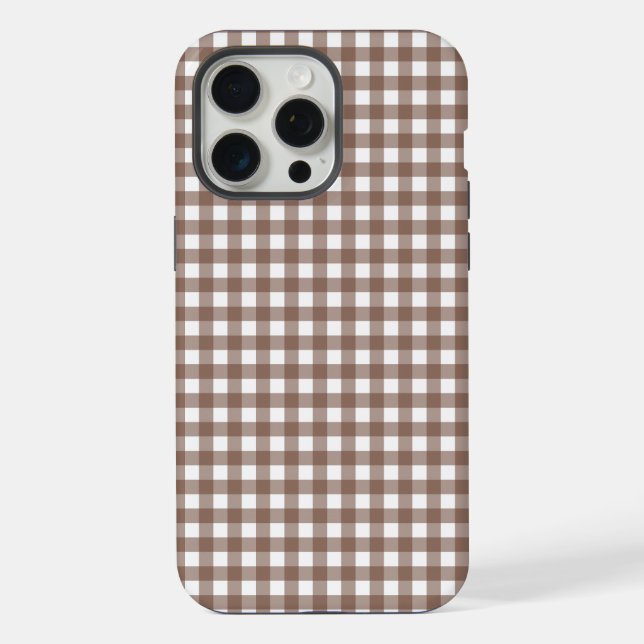 Coque iPhone Faye et Lauren Brown Gingham (Verso)