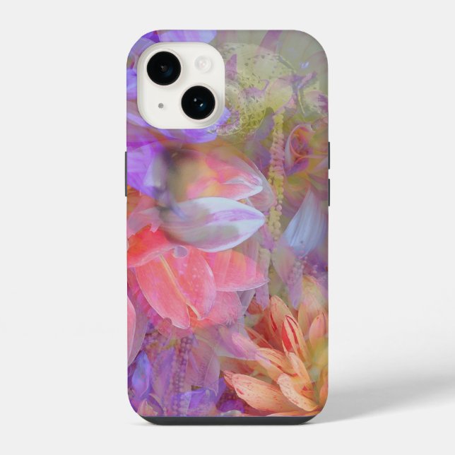 Coque iPhone Fée des fleurs Double Exposition Art Fantastique (Verso)
