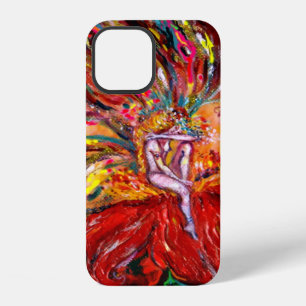 Coque iPhone 12 FÉE DES FLEURS EN ROUGE / Floral Fantastique