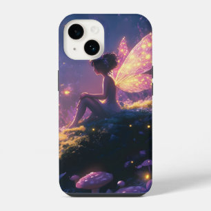 Coque Pour iPhone 14 Fée enchantée assise dans une forêt magique