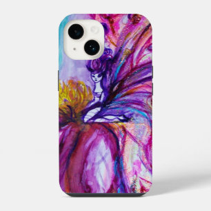 COQUE POUR iPhone 14 FÉE FLEUR MIGNONNE ET FANTAISISTE EN ROSE, ÉCLAIRS