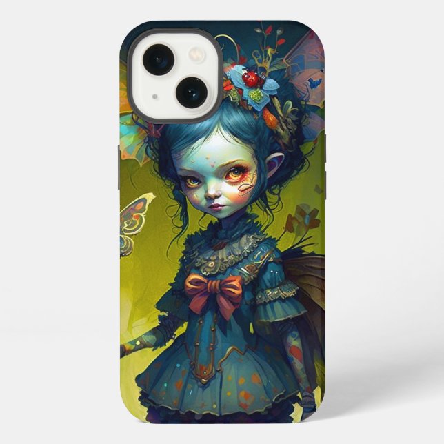 Coque iPhone Fée grincheuse Art Fantastique Pixie (Verso)