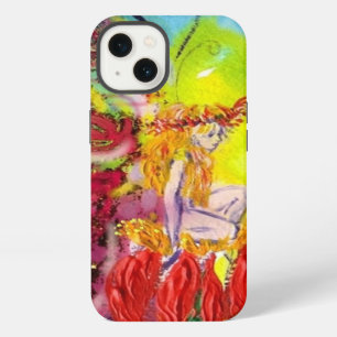 Etui iPhone 13 FÉES DE L'AUBE / Fée des fleurs, Rose Jaune
