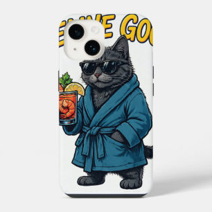 Coque Pour iPhone 14 Feline Good — Chat dans une robe de chambre avec c