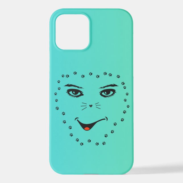 Coque iPhone "Feline Soul, regard humain - Artiste (Verso)