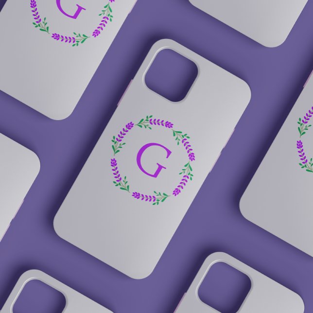 Coque iPhone Feminine et mignonne minimaliste Lavande violet (Créateur téléchargé)