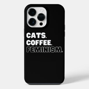 Coque Pour Pour iPhone 14 Pro Max Féminisme du café des chats