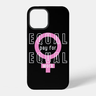 Coque iPhone 12 Féministe de l'égalité salariale pour un travail é