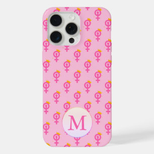 Coque iPhone 15 Pro Max Féministe Personnalisé Rose