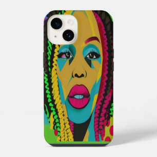 Coque Pour iPhone 14 Femme afro-américaine audacieuse avec des locks da