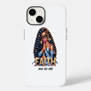 Coque Pour iPhone 14 Femme afro-américaine en prière chrétienne