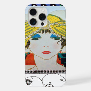 Coque iPhone 15 Pro Max FEMME AVEC TURBAN JAUNE ORIENTAL / Beauté Mode