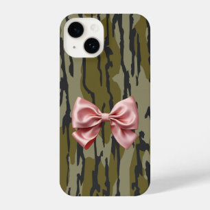 Coque Pour iPhone 14 Femme Bottomland Camo Cute Rose Ribbon Bow