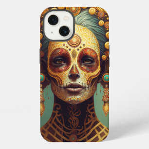 Etui iPhone 13 Femme Crâne de Sucre Jour des Morts