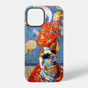 Coque iPhone 12 Femme de Monet en costume japonais