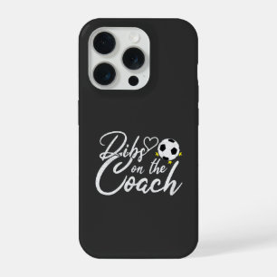 Coque iPhone 15 Pro Femme d'entraîneur de football Dibs sur l'entraîne