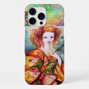 COQUE iPhone 16 PRO MAX FEMME ROMANTIQUE AVEC PÂTE DE PEACOCK ÉCLANTE