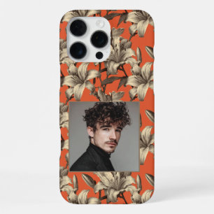 Coque iPhone 16 Pro Max Femmes Colorées Cadeau Lillies Floral Personnalisé