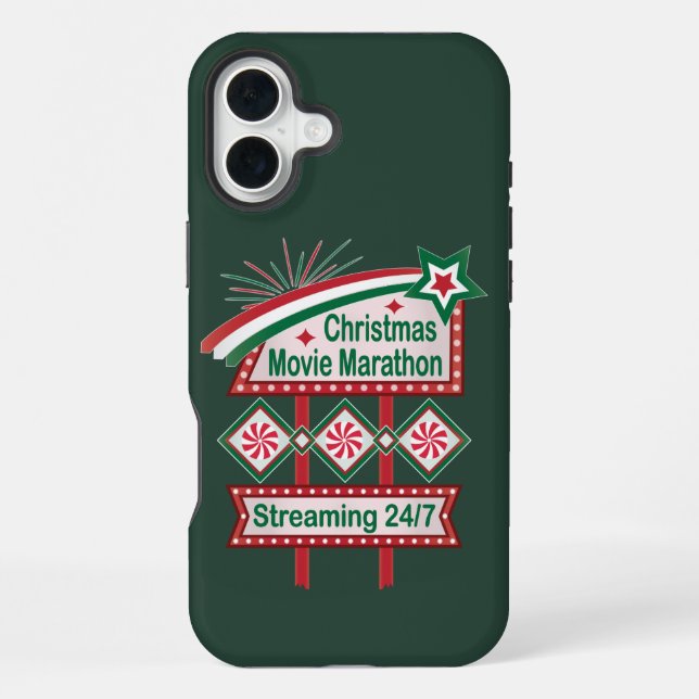 Coque iPhone Festival du Marathon de Noël Retro Marquee (Verso)