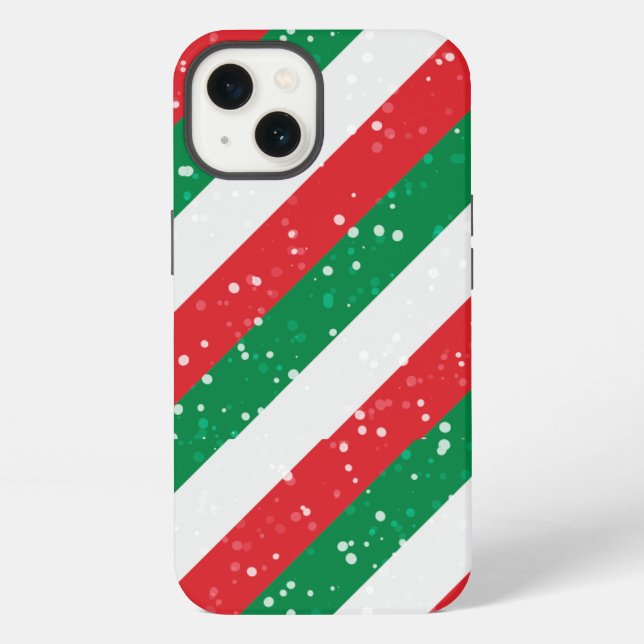 Coque iPhone Festive Stripes Téléphone Case (Verso)