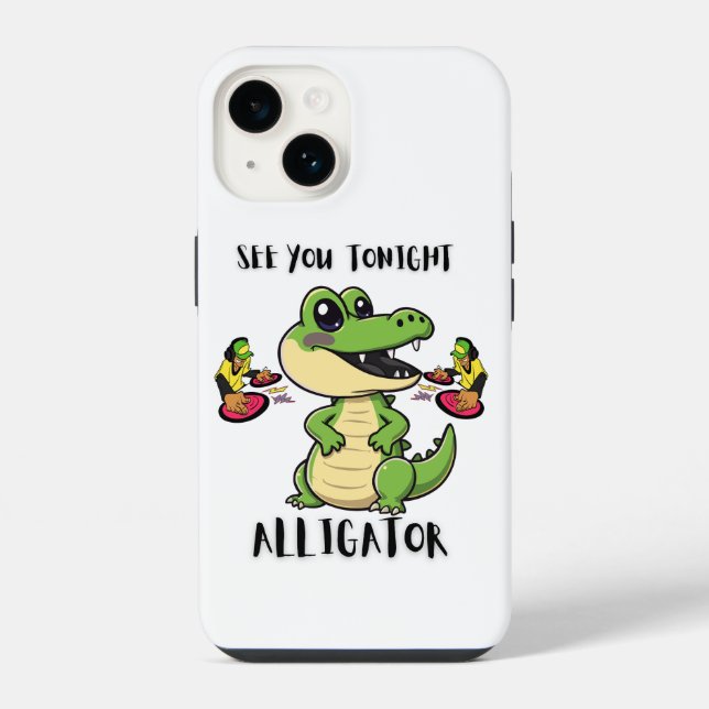 Coque iPhone Fête d'animaux Alligator (Verso)