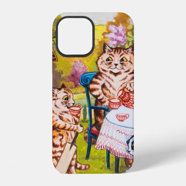 Coque iPhone Fête de jardin pour chats (Verso)