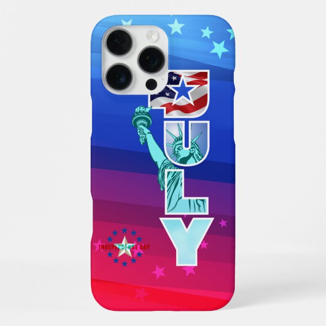 Coque iPhone Fête de l'Indépendance (Verso)