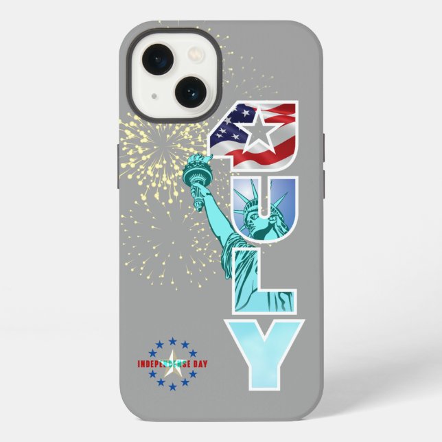 Coque iPhone Fête de l'Indépendance (Verso)